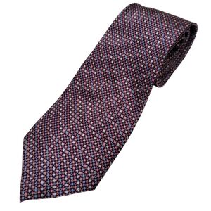 Elegant Patterned Tie in Red and Blue